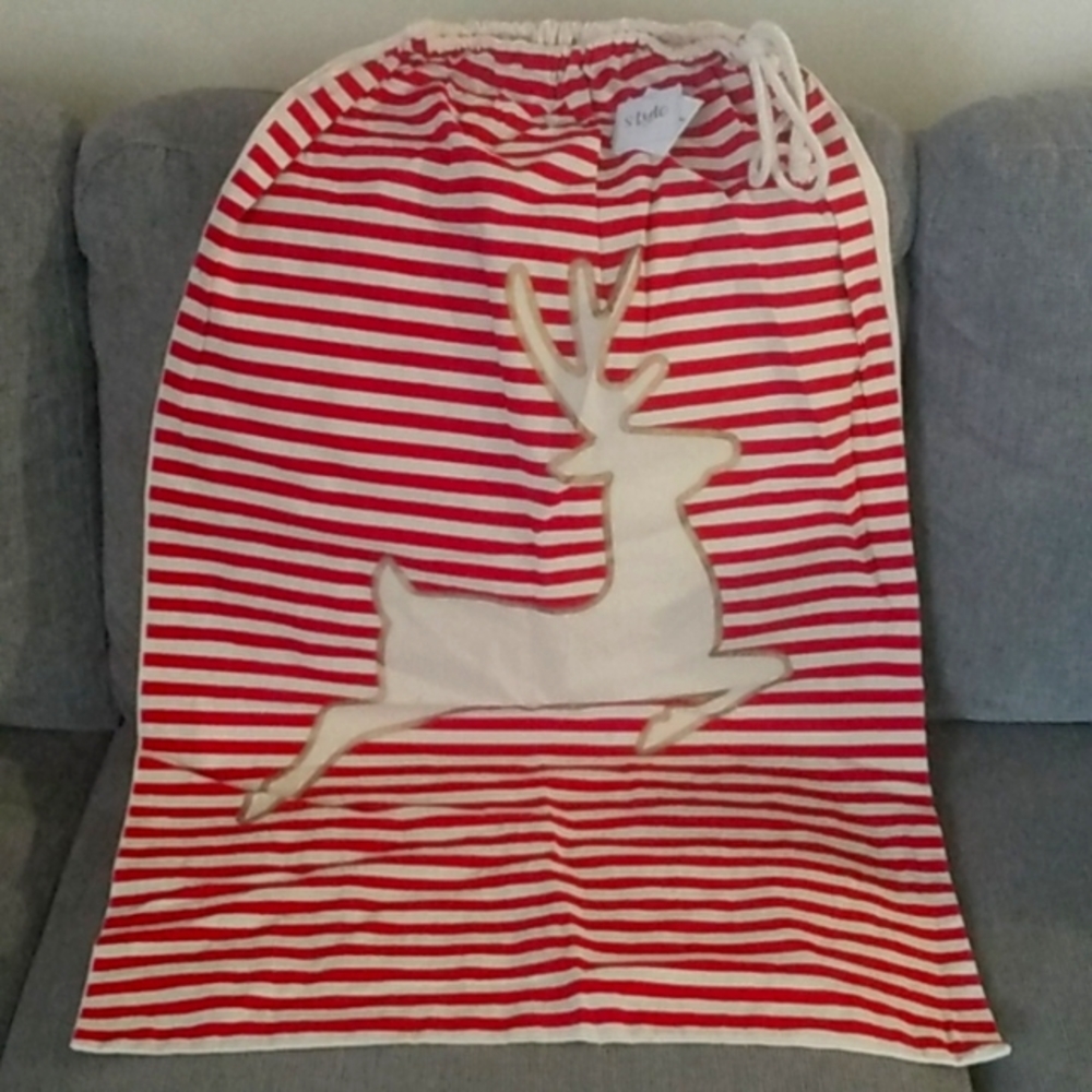 Style Studio Reindeer Cotton Santa Sack